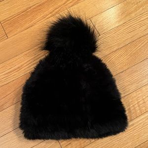 Steve Madden Faux Fur Beanie with Pompom